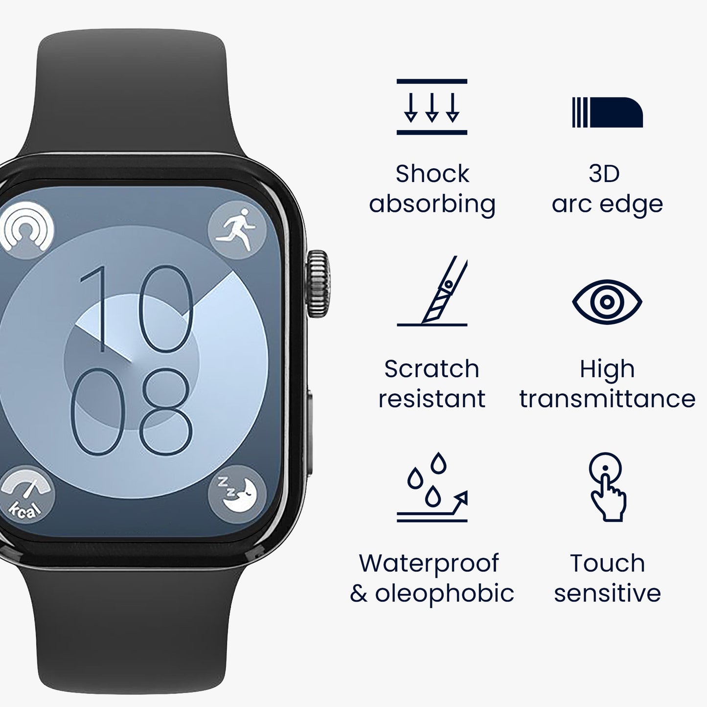 kwmobile Screen Protector compatible with Huawei Watch Fit 3 / Fit 4 Film Screen Protector for Fitness Tracker Robust Screen Protection