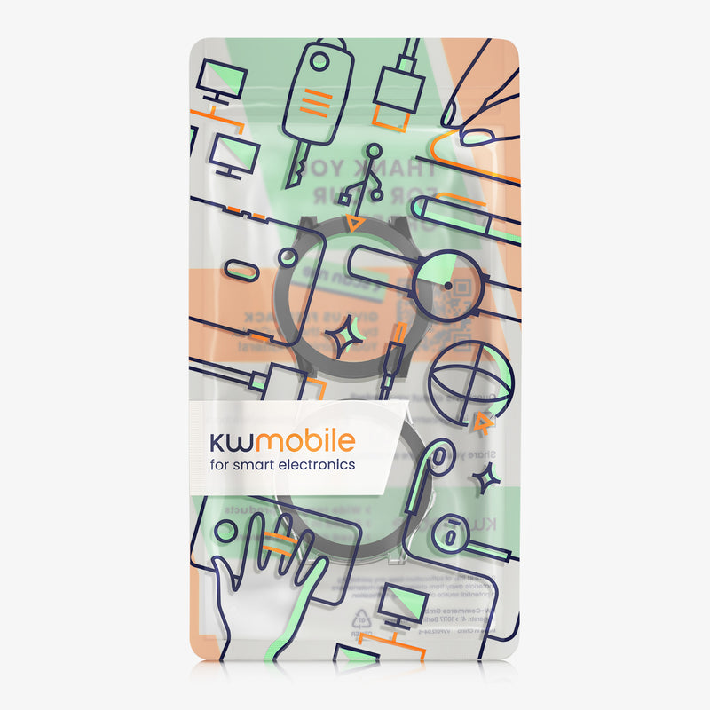 kwmobile Glass Case for Ticwatch Pro 5 Protective Case Full Body Fitness Tracker Case Set