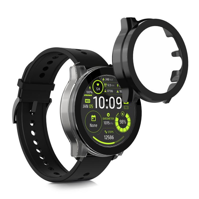 kwmobile Glass Case for Ticwatch Pro 5 Protective Case Full Body Fitness Tracker Case Set