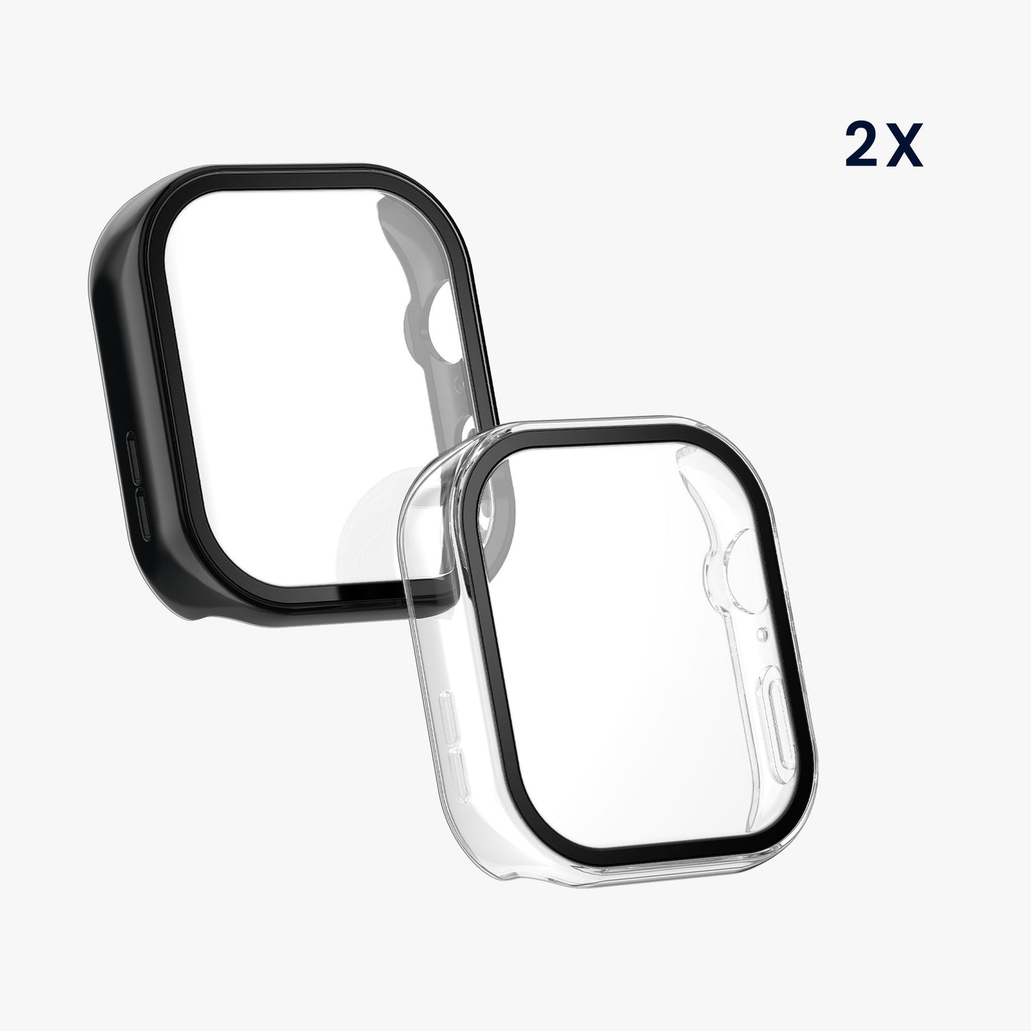 kwmobile Glass Case for Huawei Watch Fit 3 Protective Full Body Fitness Tracker Case Set