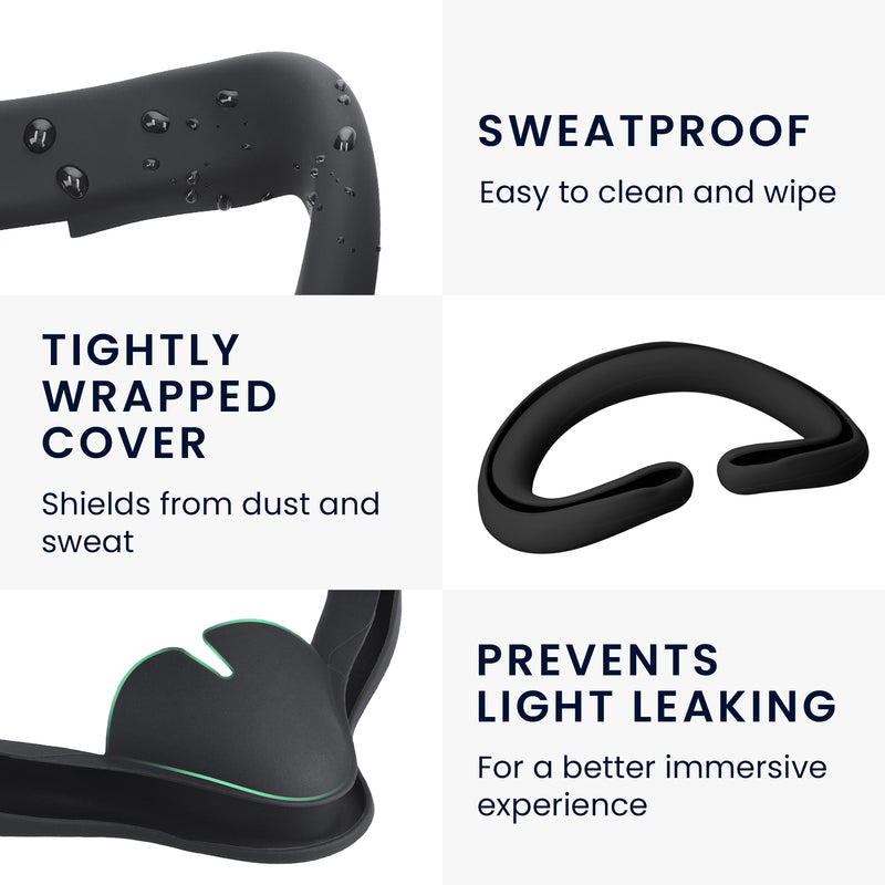 kwmobile VR Mask compatible with Apple Vision Pro Cover against Sweat and Dirt