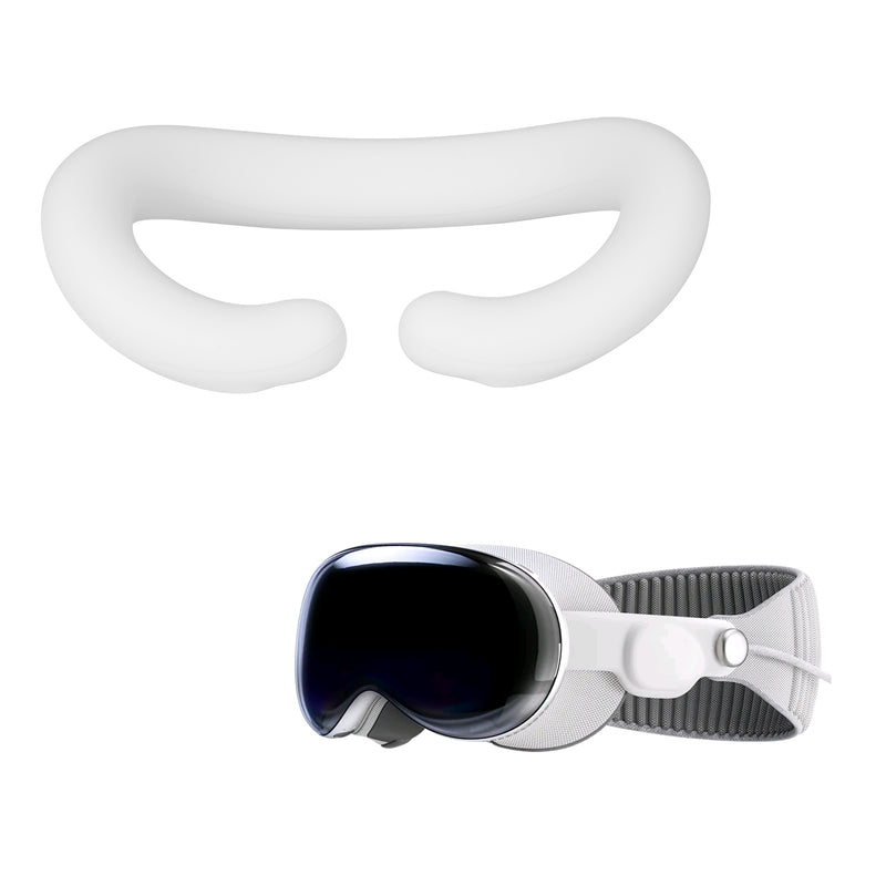 kwmobile VR Silikon Maske kompatibel mit Apple Vision Pro Cover - Silikonmaske VR-Brillen-Maske gegen Schweiß und Verschmutzung - Weiß Weiß  