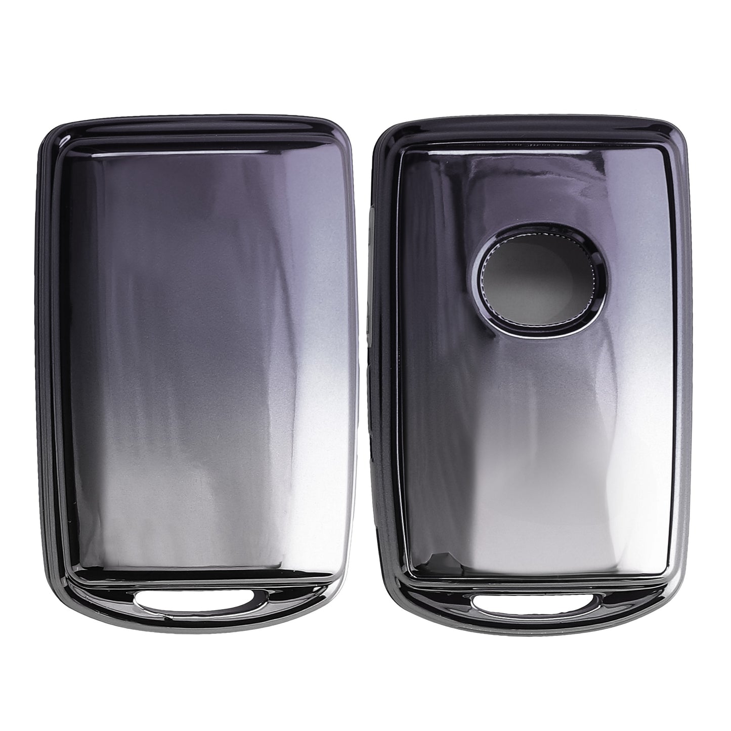 kwmobile Autoschlüssel Hülle kompatibel mit Mazda 3-Tasten CX30 CX50 CX60 CX90 MX-30 - Schlüsselhülle Silikon Cover - Dunkelgrau Silber Dunkelgrau  [dsg01]