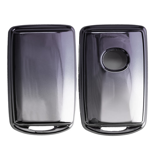 kwmobile Autoschlüssel Hülle kompatibel mit Mazda 3-Tasten CX30 CX50 CX60 CX90 MX-30 - Schlüsselhülle Silikon Cover - Dunkelgrau Silber Dunkelgrau  [dsg01]