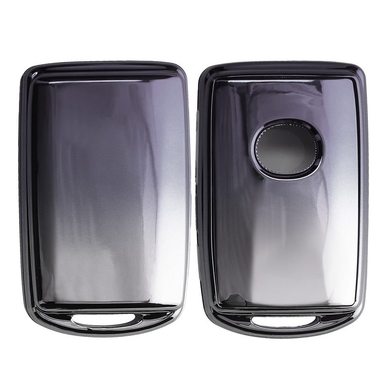 kwmobile Autoschlüssel Hülle kompatibel mit Mazda 3-Tasten CX30 CX50 CX60 CX90 MX-30 - Schlüsselhülle Silikon Cover - Dunkelgrau Silber Dunkelgrau  [dsg01]
