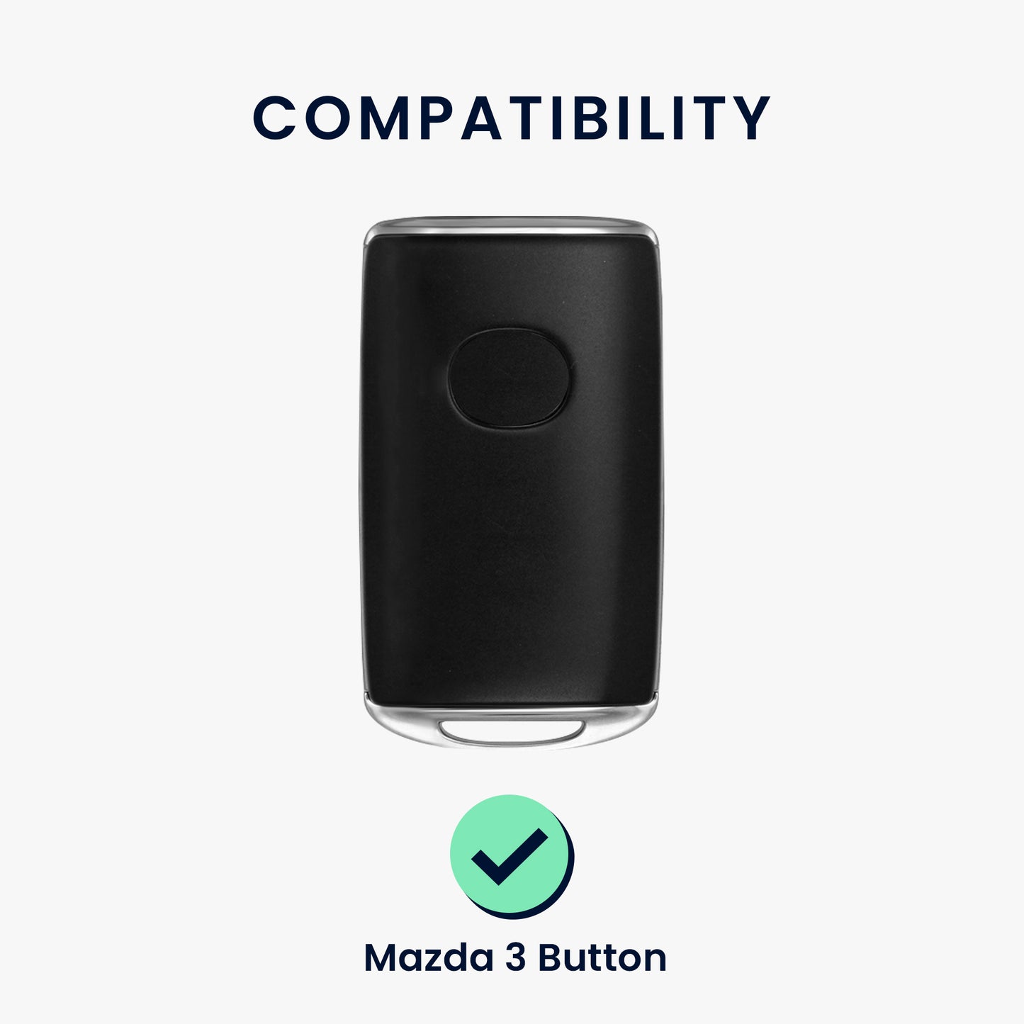 kwmobile Car Key Fob Cover Compatible with Mazda 3-Button CX30 CX50 CX60 CX90 MX-30 - Silicone Case