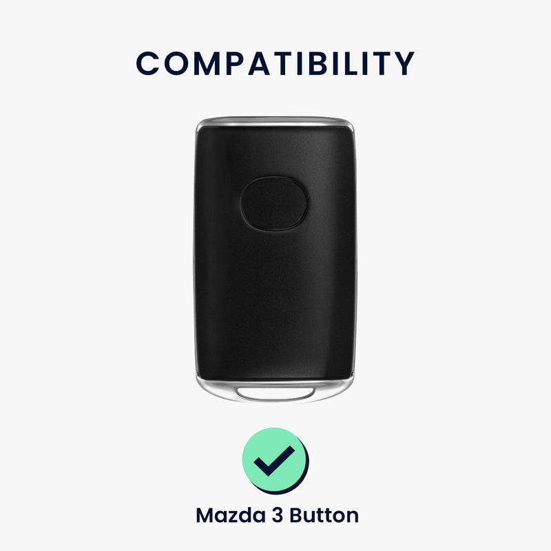 kwmobile Car Key Fob Cover Compatible with Mazda 3-Button CX30 CX50 CX60 CX90 MX-30 - Silicone Case