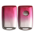 kwmobile Autoschlüssel Hülle kompatibel mit Mazda 3-Tasten CX30 CX50 CX60 CX90 MX-30 - Schlüsselhülle Silikon Cover - Rosa matt Silber Rosa matt  [dsg02]