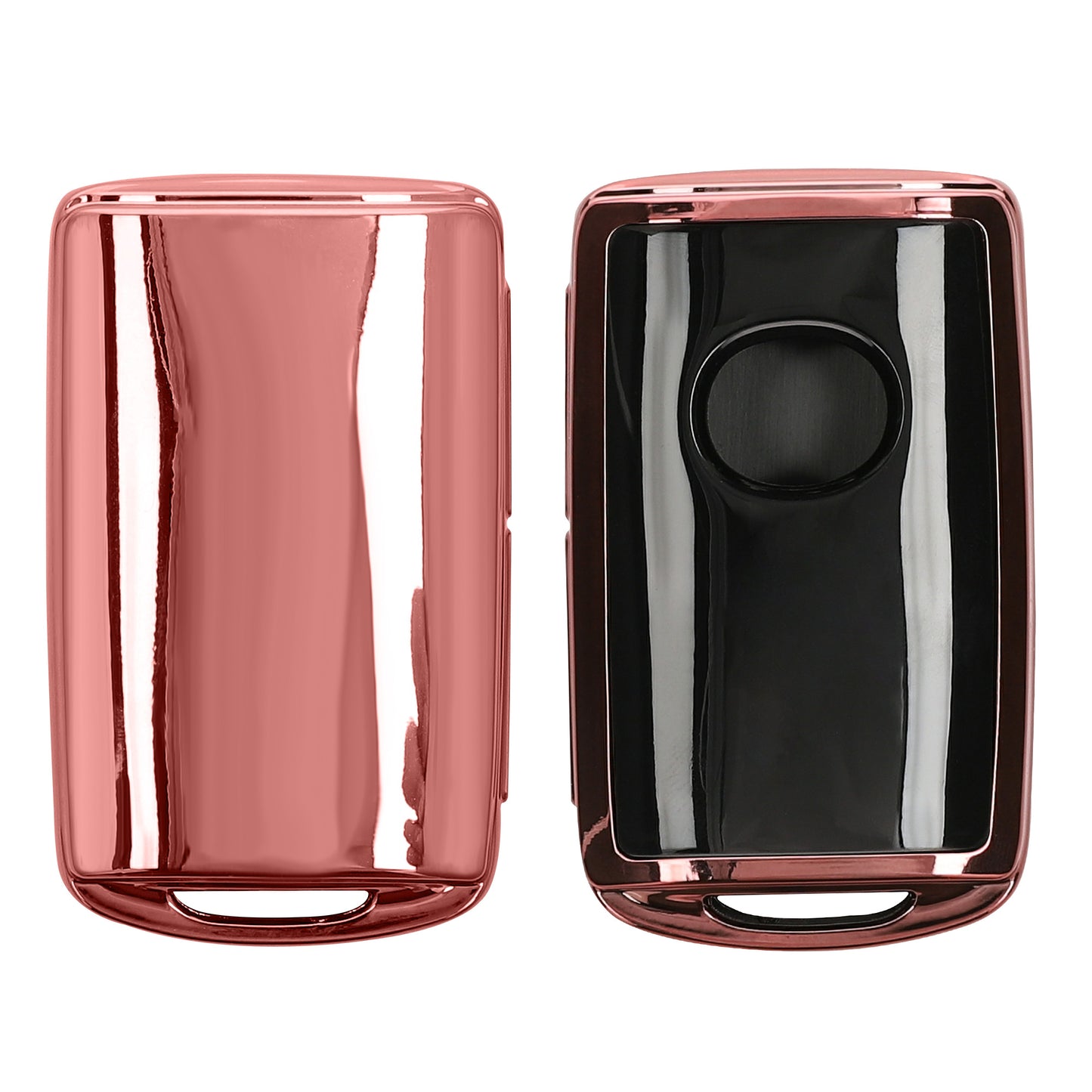 kwmobile Autoschlüssel Hülle kompatibel mit Mazda 3-Tasten CX30 CX50 CX60 CX90 MX-30 - Schlüsselhülle Silikon Cover - Hochglanz Rosegold Hochglanz Rosegold  [dsg06]