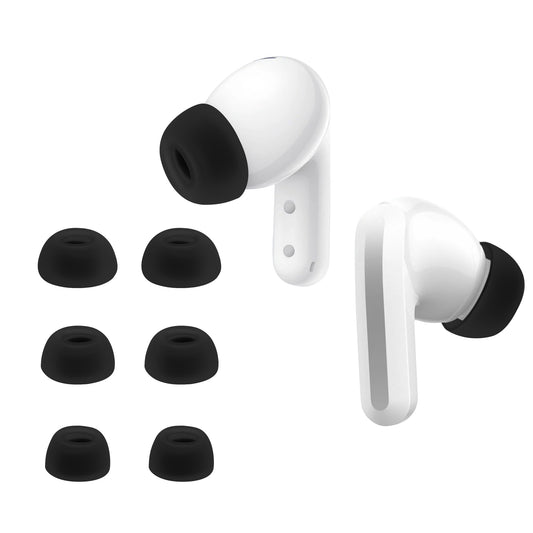 kwmobile 6x Polster kompatibel mit Xiaomi Redmi Buds 5 - 3 Größen - Silikon Ohrstöpsel In-Ear Kopfhörer Schwarz  