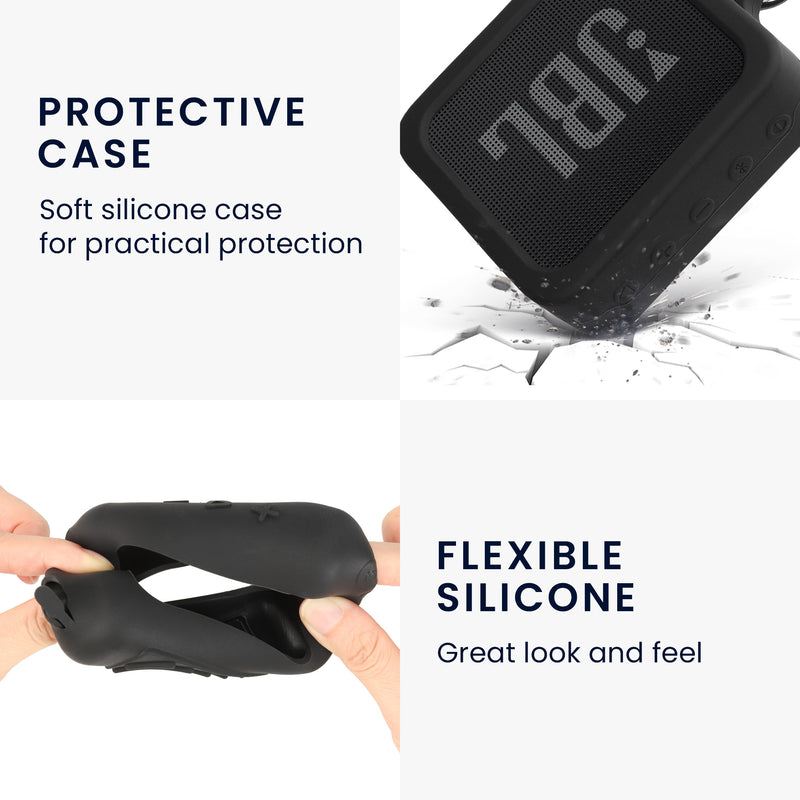 kwmobile Case Compatible with JBL Go Essential Protective Case for Mini Speaker Cover Bluetooth Speaker