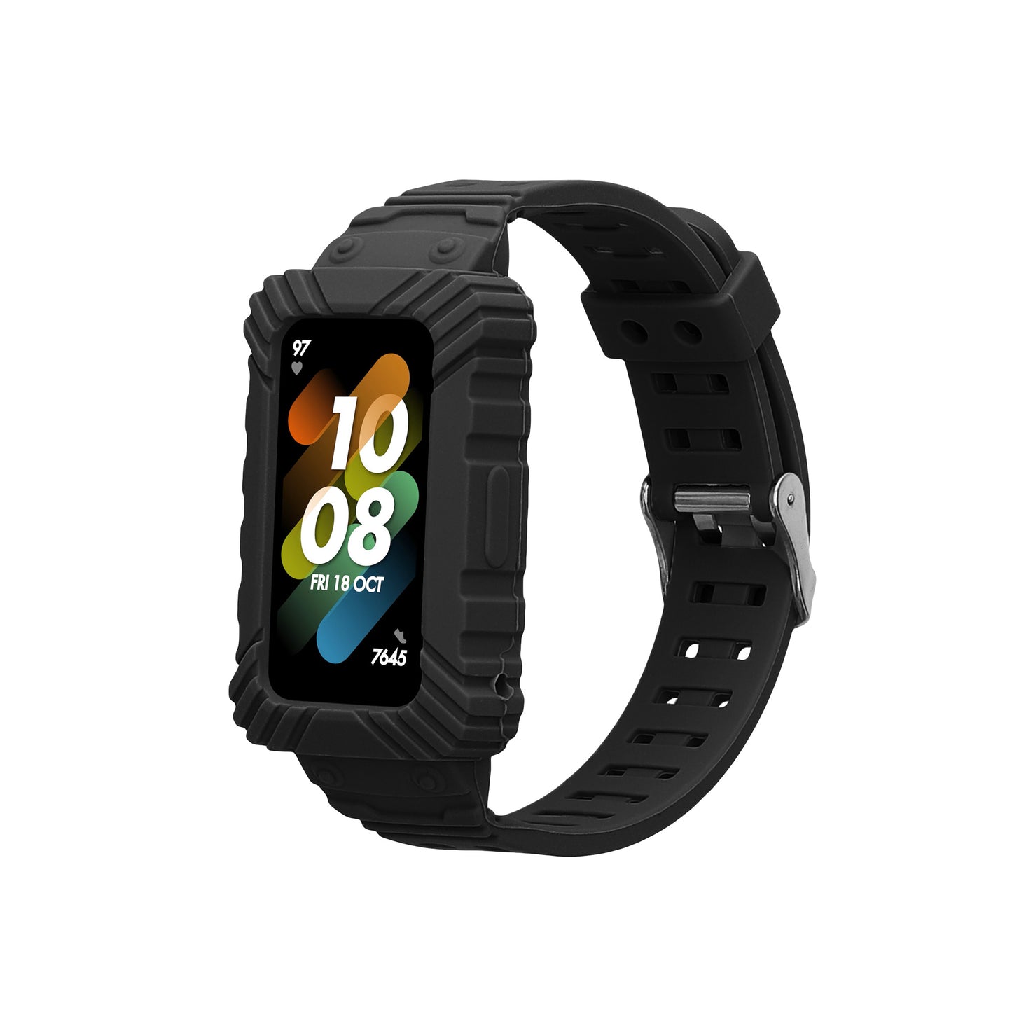kwmobile Sports Bracelet compatible with Huawei Band 9 / Band 8 7 6 Pro / Honor Band 7 6 with Protective Bumper
