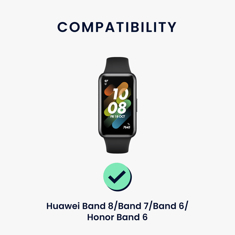 kwmobile Sports Bracelet compatible with Huawei Band 9 / Band 8 7 6 Pro / Honor Band 7 6 with Protective Bumper