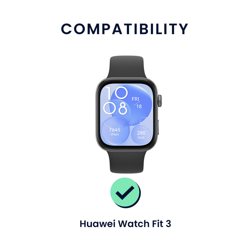 kwmobile Watch Strap for Huawei Watch Fit 3 Strap Fitness Tracker Band Set Replacement Strap Smartwatch