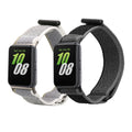 kwmobile 2x Uhrenarmband für Samsung Galaxy Fit 3 Armband - Fitnesstracker Band Set aus Nylon - Ersatzarmband Smartwatch - Schwarz Dunkelgrau Grün Schwarz  [dsg01]
