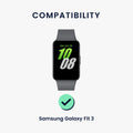 kwmobile Watch Strap for Samsung Galaxy Fit 3 Strap Fitness Tracker Band Set Replacement Strap