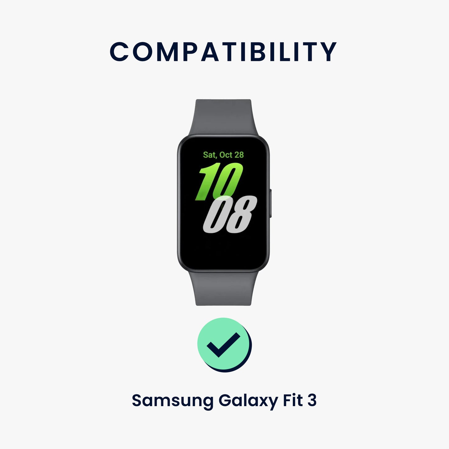 kwmobile Watch Strap for Samsung Galaxy Fit 3 Strap Fitness Tracker Band Set Replacement Strap