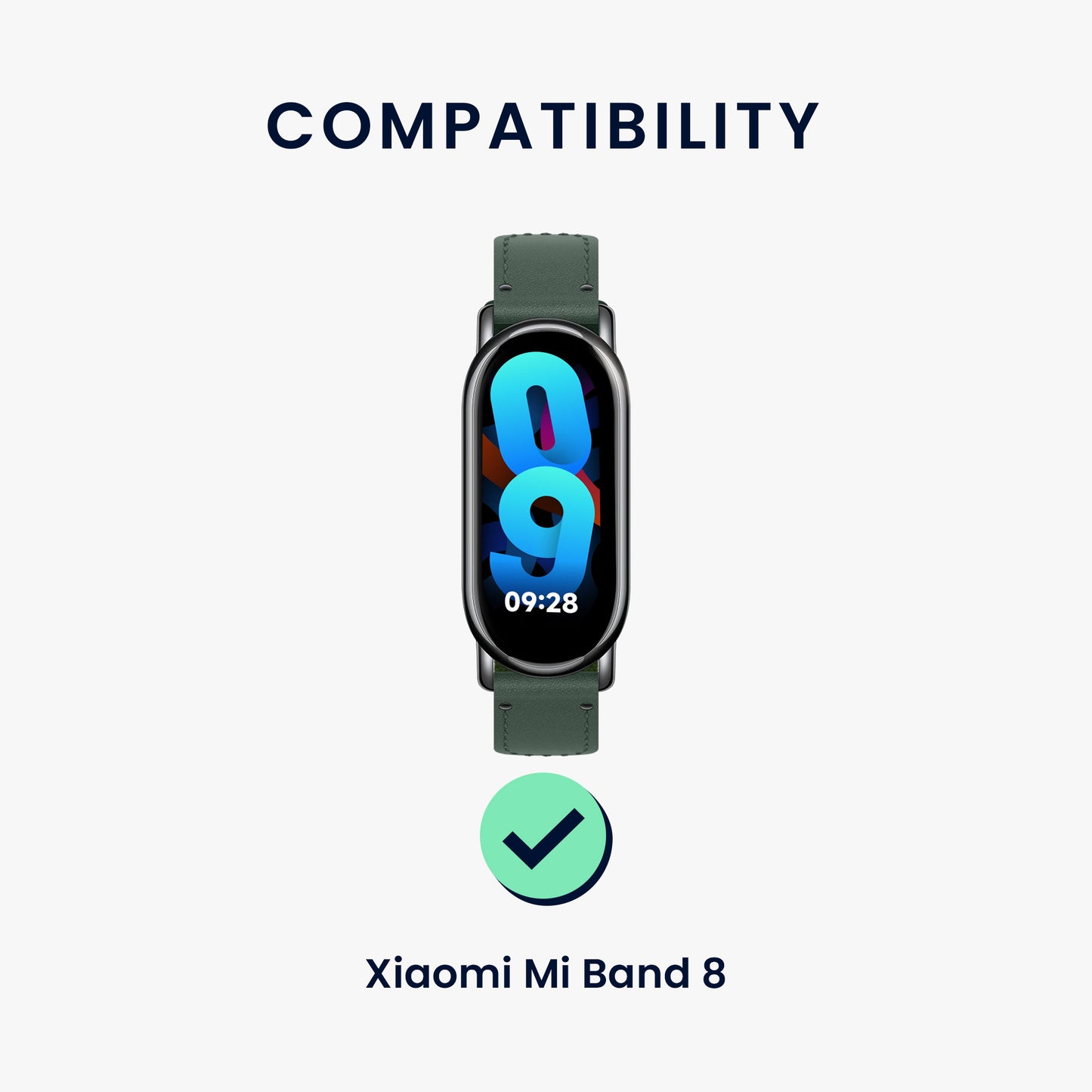 kwmobile Watch Strap for Xiaomi Mi Band 10 / Mi Band 9 / 8 Strap Fitness Tracker Band Set Replacement Strap Smartwatch