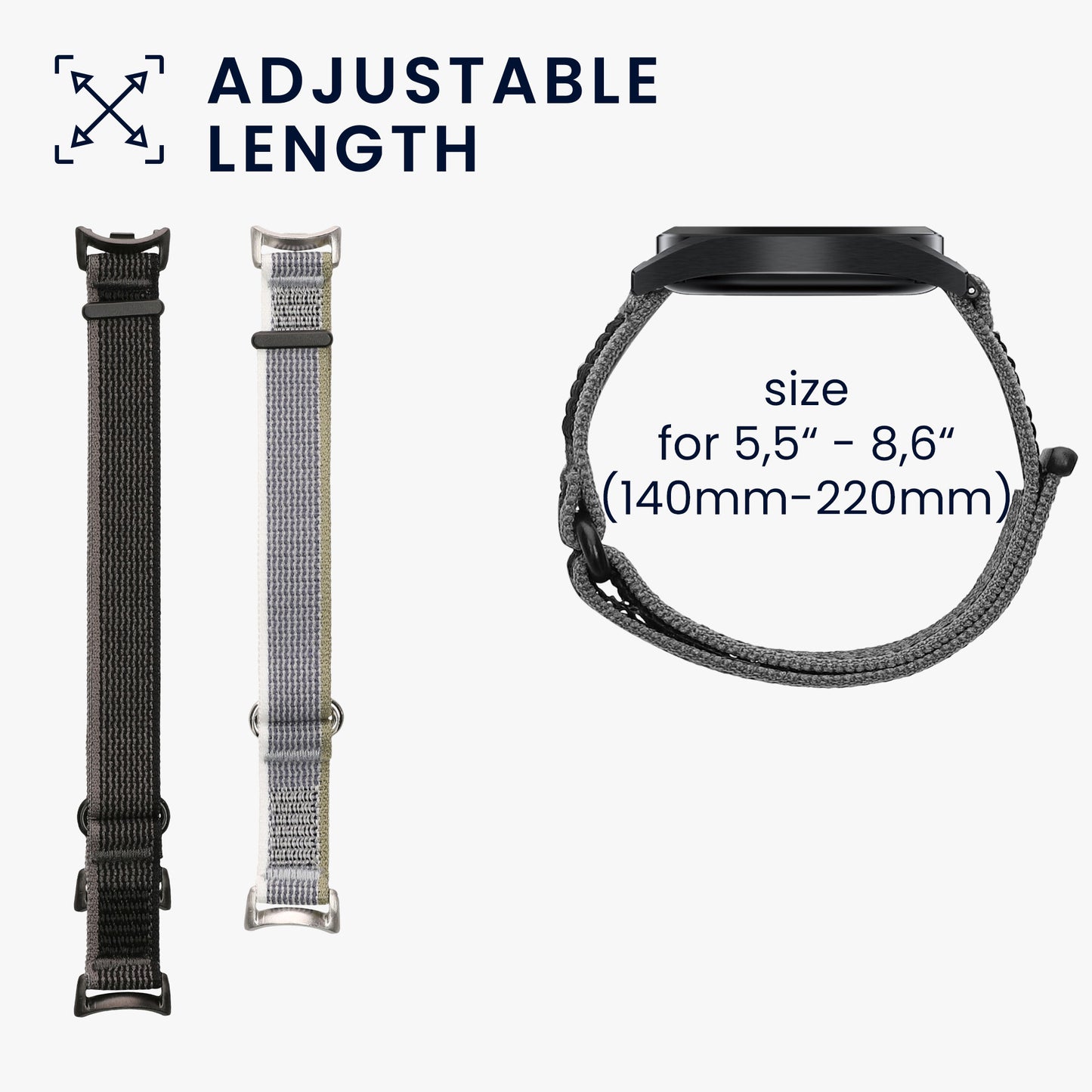 kwmobile Watch Strap for Xiaomi Mi Band 10 / Mi Band 9 / 8 Strap Fitness Tracker Band Set Replacement Strap Smartwatch