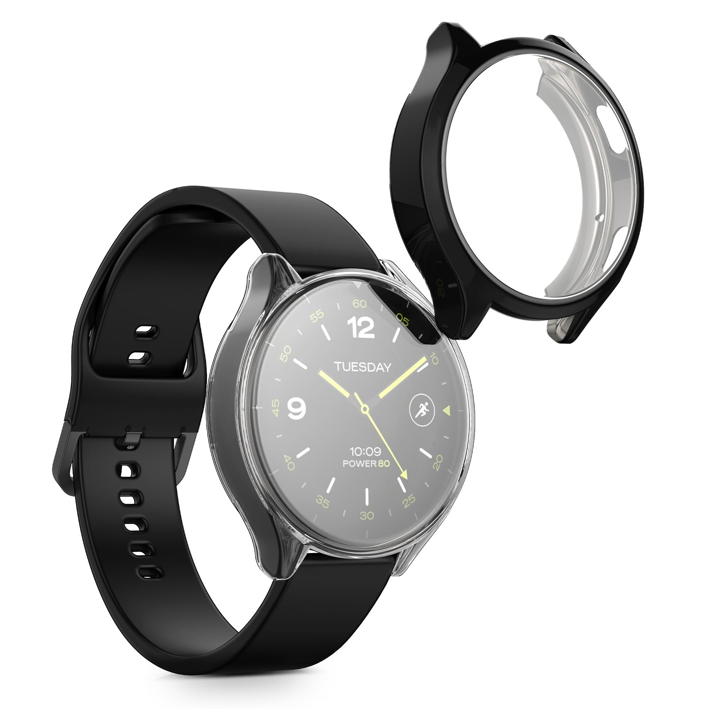 kwmobile Protective Case for Xiaomi Watch 2 Fullbody Display Cover Set