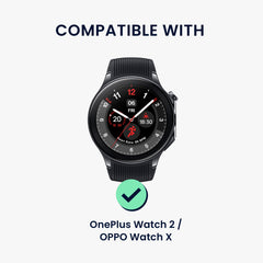 kwmobile Adapter mit 22mm Bandbreite kompatibel mit OnePlus Watch 2 / OPPO Watch X Uhrenarmband - Smartwatch Armband