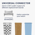 kwmobile Adapter with 22mm Width compatible with OnePlus Watch 2 / OPPO Watch X Watch Strap - Smartwatch Band Connector Adapter Set