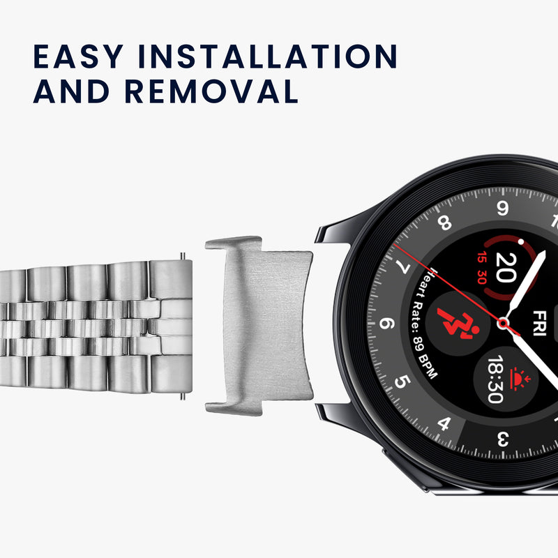 kwmobile Adapter with 22mm Width compatible with OnePlus Watch 2 / OPPO Watch X Watch Strap - Smartwatch Band Connector Adapter Set