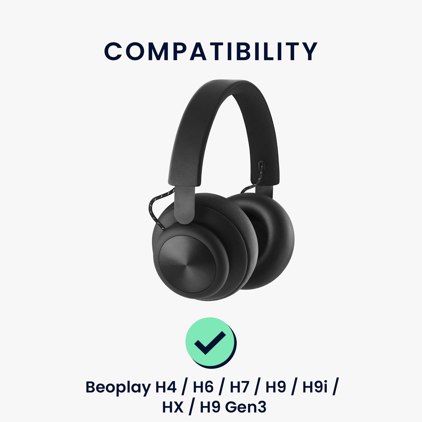 kwmobile Ear Pads for Beoplay H4 / H6 / H7 / H9 / H9i / HX / H9 Gen3 Ear Cushions Replacement Earpads Headphone Spare Parts Headphone Replacement Pads for Over Ear Headphones
