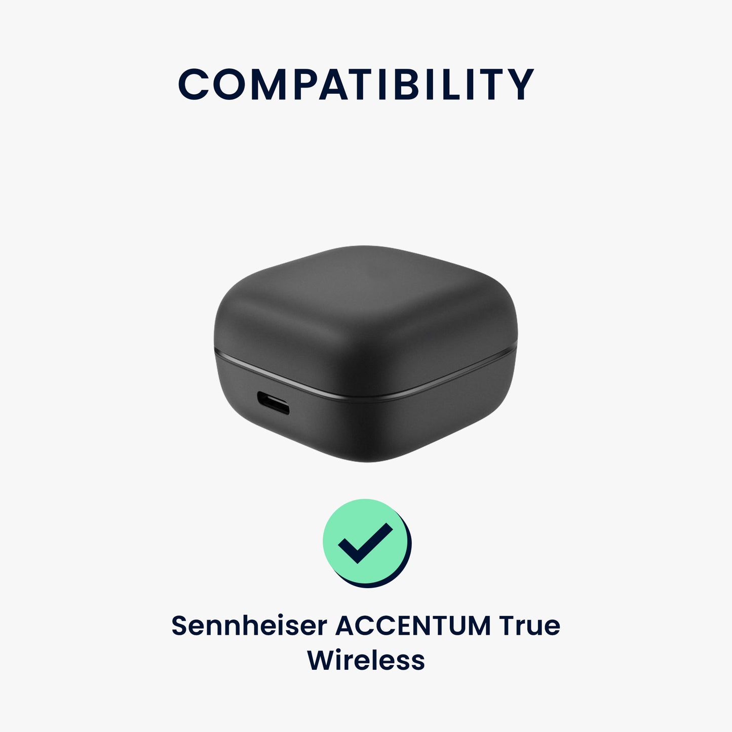 kwmobile Case compatible with Sennheiser ACCENTUM True Wireless Headphones