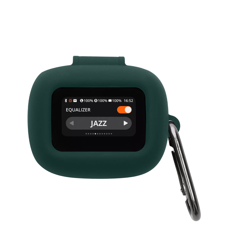 kwmobile Hülle kompatibel mit JBL Live Flex 3 / Live Buds 3 / Live Beam 3 Kopfhörer - Silikon Schutzhülle Etui Case Cover Schoner in Dunkelgrün Dunkelgrün  