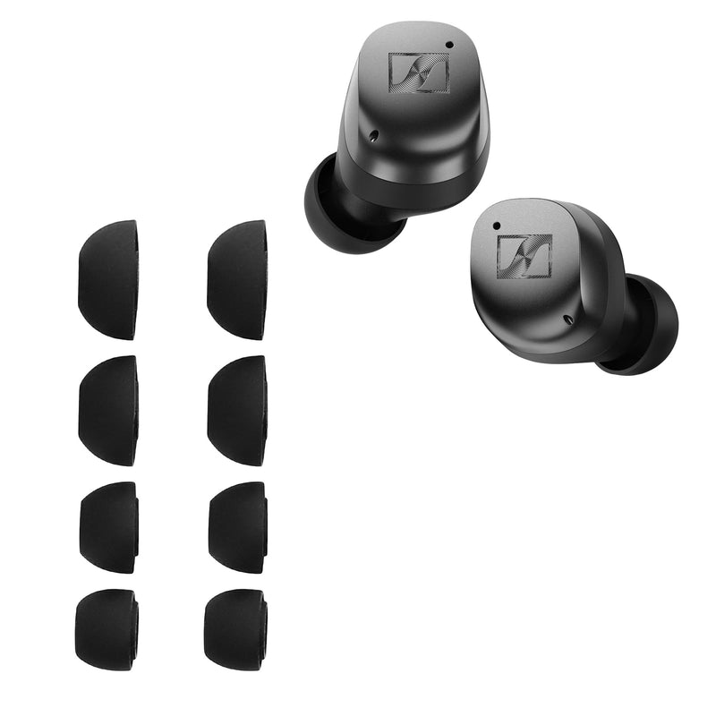 kwmobile Replacement Ear Pads compatible with Sennheiser MOMENTUM True Wireless 4 - 4 Sizes - Earplugs In-Ear Headphones - Earpads