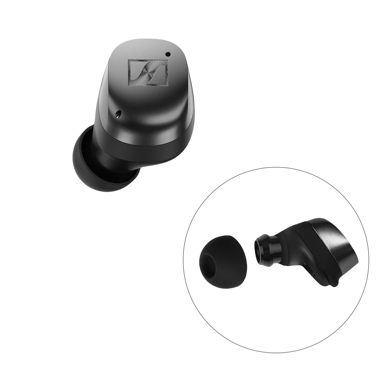 kwmobile Replacement Ear Pads compatible with Sennheiser MOMENTUM True Wireless 4 - 4 Sizes - Earplugs In-Ear Headphones - Earpads