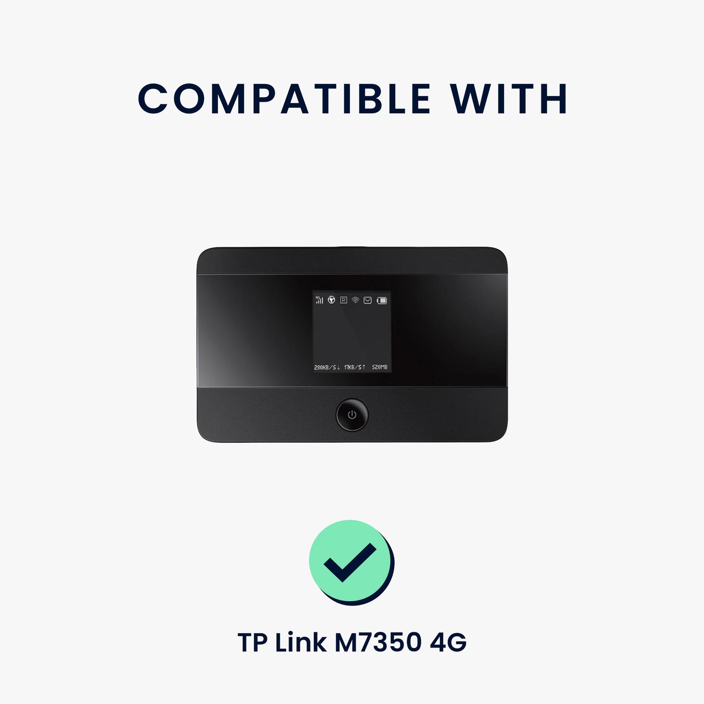 kwmobile Case Compatible with TP Link M7350 4G Case - Bag for Mobile Wi-Fi Router - Mobile Hotspot Cover - Wi-Fi Accessory