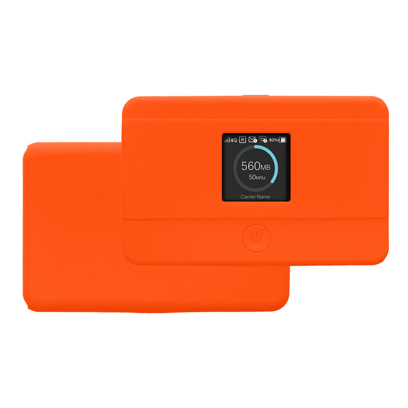 kwmobile Hülle kompatibel mit TP Link M7350 4G Case - Tasche für mobiles WLAN - Router Cover mobiler Hotspot - Wi-Fi Zubehör Orange Orange  