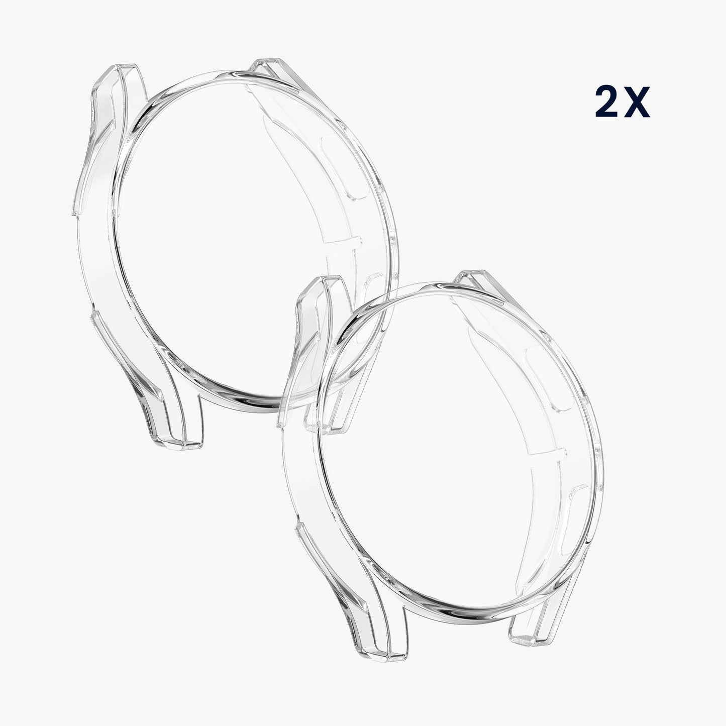 kwmobile Silicone Case for Samsung Galaxy Watch FE 40mm Protective Cover Fullbody Display Cover Set