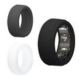 kwmobile 3x Smart Ring Protector kompatibel mit Oura Ring Gen 3 - M size 11 12 13 Hülle - Weiches Silikon Case - Schutzhülle in Schwarz Grau Transparent Schwarz  [dsg01]