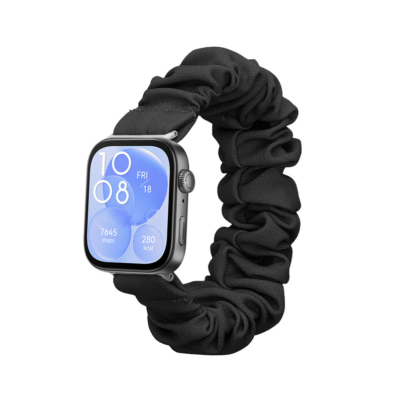 kwmobile Replacement Band compatible with Huawei Watch Fit 3 / Fit 4 - Smartwatch Scrunchie Hair Tie Design Inner Circumference 14 - 19 cm