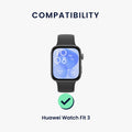 kwmobile Replacement Band compatible with Huawei Watch Fit 3 / Fit 4 - Smartwatch Scrunchie Hair Tie Design Inner Circumference 14 - 19 cm