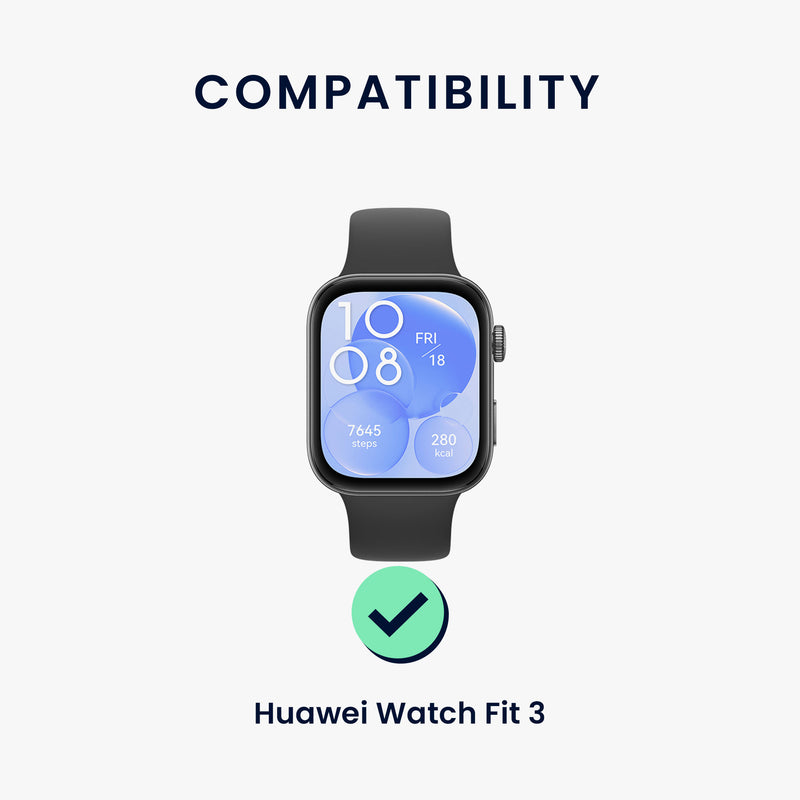 kwmobile Replacement Band compatible with Huawei Watch Fit 3 / Fit 4 - Smartwatch Scrunchie Hair Tie Design Inner Circumference 14 - 19 cm