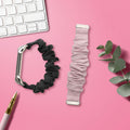 kwmobile Replacement Strap compatible with Xiaomi Redmi Watch 3 Active / Redmi Watch 3 Lite - Smartwatch Scrunchie Hair Tie Design - Inner Dimensions 14 - 19 cm
