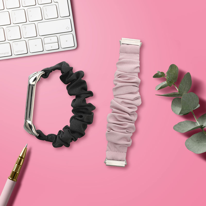 kwmobile Replacement Strap compatible with Xiaomi Redmi Watch 3 Active / Redmi Watch 3 Lite - Smartwatch Scrunchie Hair Tie Design - Inner Dimensions 14 - 19 cm