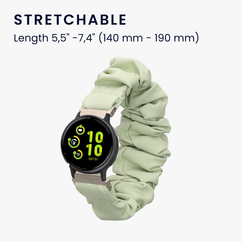 kwmobile Replacement Strap Compatible with Garmin vivoactive 6 / vivoactive 5 / active 5 - Smartwatch Scrunchie Hair Tie Design - Inner Dimensions 14 - 19 cm