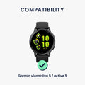 kwmobile Replacement Strap Compatible with Garmin vivoactive 6 / vivoactive 5 / active 5 - Smartwatch Scrunchie Hair Tie Design - Inner Dimensions 14 - 19 cm