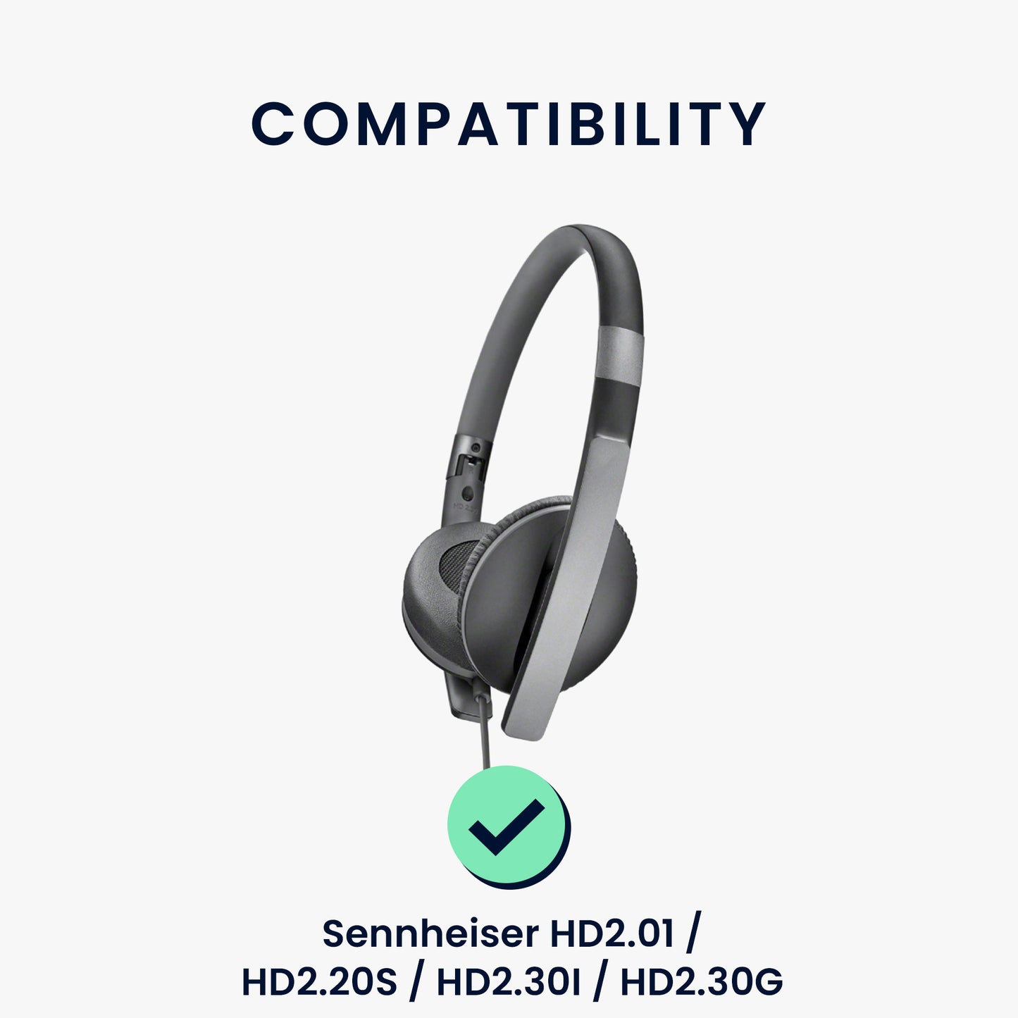 kwmobile Ear Pads for Sennheiser HD2.01 / HD2.20S / HD2.30I / HD2.30G Replacement Earpads Headphone Replacement Parts Over Ear Headphones