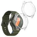 kwmobile 2x Schutzhülle kompatibel mit Samsung Galaxy Watch 7 40mm Hülle - Fullbody Cover Set aus Silikon - Transparent Transparent  [dsg01]