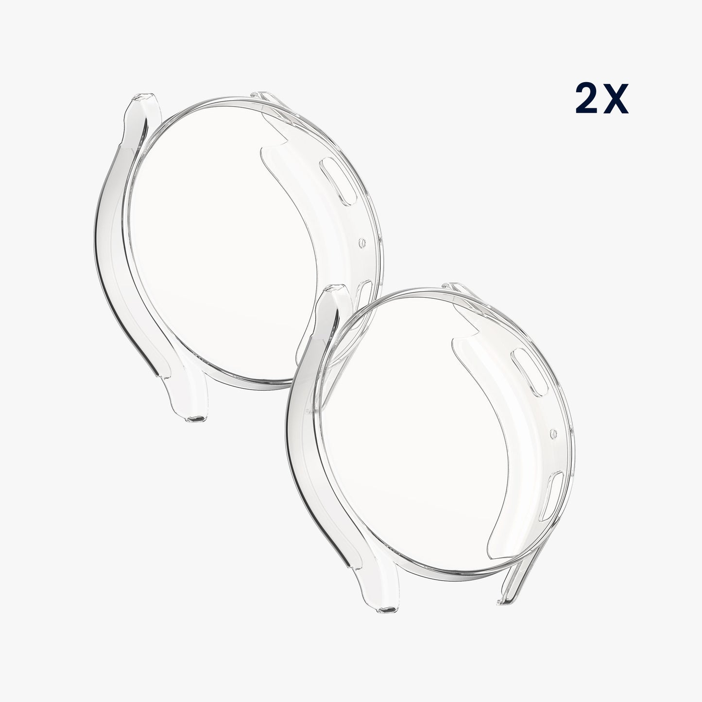 kwmobile Silicone Case for Samsung Galaxy Watch 7 44mm Protective Case Full Body Display Cover Set