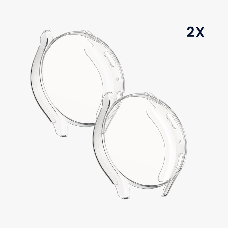 kwmobile Silicone Case for Samsung Galaxy Watch 7 44mm Protective Case Full Body Display Cover Set