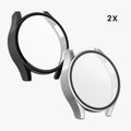 kwmobile Glass Case for Samsung Galaxy Watch 7 40mm Protective Cover Fullbody Fitness Tracker Case Set