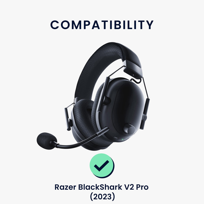 kwmobile Ear Pads for Razer BlackShark V2 Pro (2023) Earpads Replacement Ear Cushions Headphone Spare Parts Headphone Replacement Pads for Over-Ear Headphones