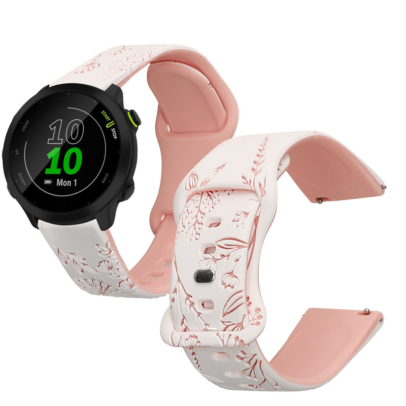 kwmobile Replacement Strap Compatible with Garmin Forerunner 55 / Forerunner 165 / 245 / 645 / 570 42mm Watchband
